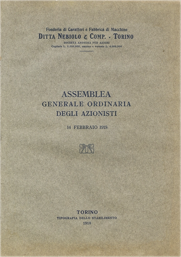 Assemblea Generale Ordinaria degli Azionisti, 14 febbraio 1918 – Società Nebiolo.