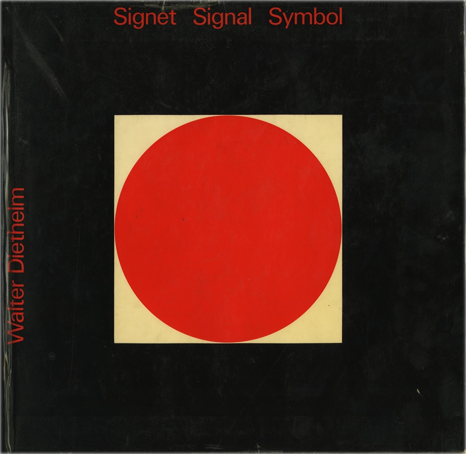 Signet Signal Symbols, Walter Diethelm, 1976, ABC Verlag Zurich. Libro esplora il mondo dei segni, simboli e segnali, con un focus particolare sul loro utilizzo nella comunicazione visiva e nel design grafico.