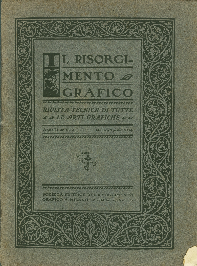 Il Risorgimento Grafico n.2 – Anno II, Rivista tecnica di tutte le industrie tipografiche, Rivista italiana storica, specializzata nelle arti grafiche, nella tipografia e nell'editoria. Fondata a Milano nel 1902, diretta e successivamente posseduta da Raffaello Bertieri.