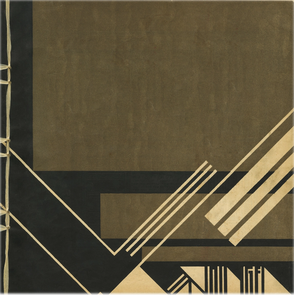 Wendingen 1921 - 12, Nel panorama internazionale delle riviste d’arte e d’architettura apparse nell’arco cronologico della sua pubblicazione, «Wendingen» si distingue per la veste editoriale, improntata ad un esibito carattere di raffinato prodotto artigianale. Il menabò del nuovo periodico illustrato studiato da Wijdeveld, che ne sarà redattore capo fino al 1924 e componente della redazione fino al 1926, presenta come caratteri distintivi il formato pressoché quadrato (33 x 34 cm), la stampa solo sul recto dei fogli poi piegati per formare due pagine, la rilegatura alla giapponese con rafia.