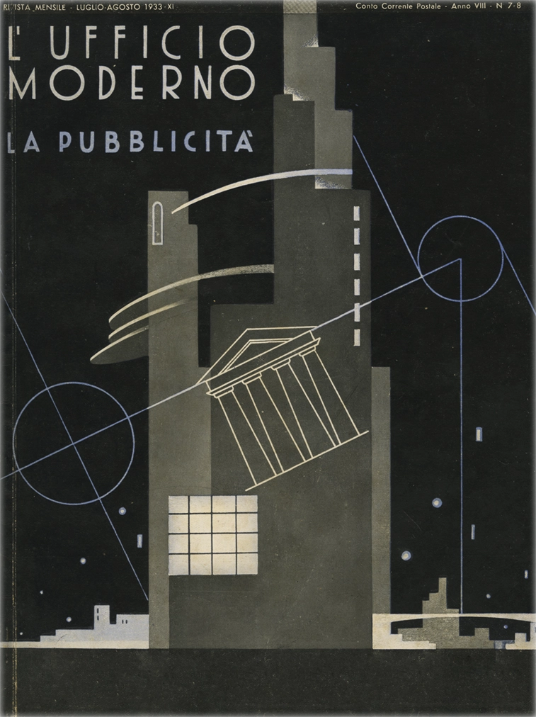 L’Ufficio Moderno n.7/8 – Luglio/Agosto 1933, Studia e risolve tutti i problemi aziendali.