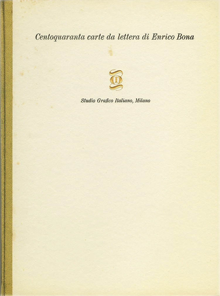 Libro primo dei campionari. Enrico Bona. 1950. Studio Grafico Italiano, Milano