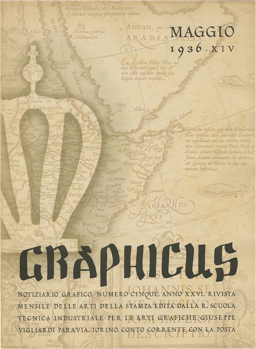 Rivista mensile delle arti della stampa. Maggio - Anno XXVI - n. 5. 1936. Regia Scuola Tecnica Industriale per le Arti Grafiche Giuseppe Vigliardi