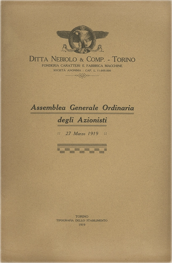 Assemblea Generale Ordinaria degli Azionisti, 27 marzo 1919 – Società Nebiolo.