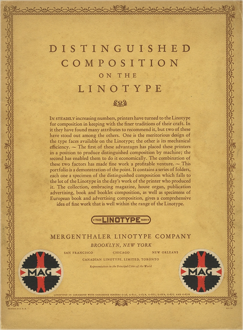 Distinguished Composition on the Linotype