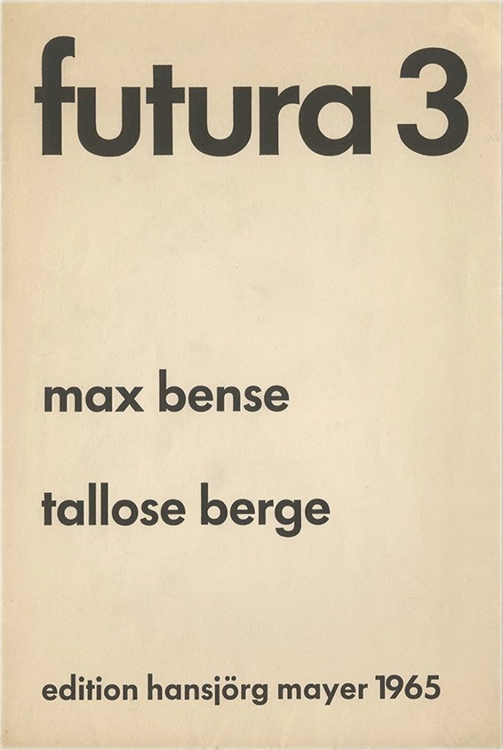 Futura 3, Max Bense, Tallose berge, 1965